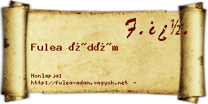 Fulea Ádám névjegykártya